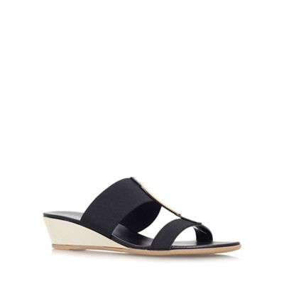 Carvela Comfort Black 'Suri' low wedge heel sandal